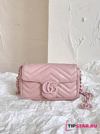 GG Marmont belt bag pink leather - ‎699757 - 16.5x10x5cm - 1