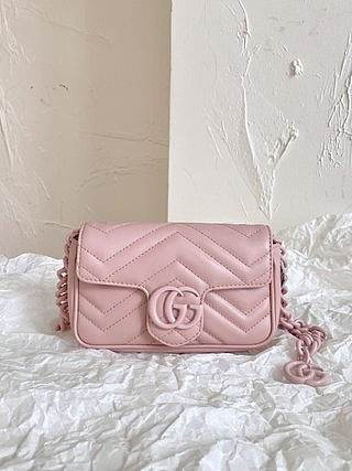 GG Marmont belt bag pink leather - ‎699757 - 16.5x10x5cm