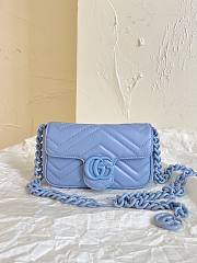 GG Marmont belt bag blue leather - ‎699757 - 16.5x10x5cm - 1