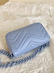 GG Marmont belt bag blue leather - ‎699757 - 16.5x10x5cm - 4