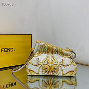 Fendi First Medium Fendace Gold-colored leather bag with appliqués - 26x9.5x18cm - 5