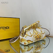 Fendi First Medium Fendace Gold-colored leather bag with appliqués - 26x9.5x18cm - 4