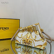 Fendi First Medium Fendace Gold-colored leather bag with appliqués - 26x9.5x18cm - 3