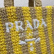 PRADA Small raffia tote bag tan/yellow - 1BG422 - 24x24x8cm - 5