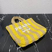 PRADA Small raffia tote bag tan/yellow - 1BG422 - 24x24x8cm - 4