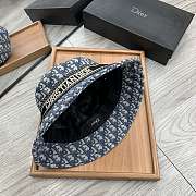 Dior D-Oblique Small Brim Bucket Hat Blue - 6