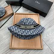 Dior D-Oblique Small Brim Bucket Hat Blue - 2