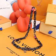 LV New Bamboo Colored Diamond Color Necklace - 4