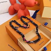 LV New Bamboo Colored Diamond Color Necklace - 5