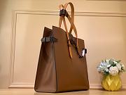 LV LEATHER MEN'S SHOPPING BROWN TOTE BAG - 41x34x19cm - 6