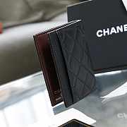Chanel Classic ID Bifold Card Holder Black Lambskin Leather (Gold/Silver Hardware) - 11×8×1cm - 6