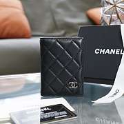Chanel Classic ID Bifold Card Holder Black Lambskin Leather (Gold/Silver Hardware) - 11×8×1cm - 5