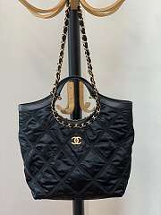 CHANEL MAXI SHOPPING BAG Nylon, Gros-Grain & Gold-Tone Metal Black -  AS3152 - 1