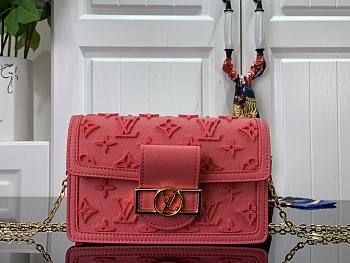 Louis Vuitton Mini Dauphine Handbag Pink M20749 Size 18x12x5 cm