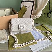 GG Marmont Belt Bag White 699757 Size 16.5×10.2×5.1cm - 1