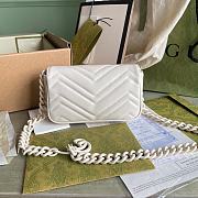 GG Marmont Belt Bag White 699757 Size 16.5×10.2×5.1cm - 5
