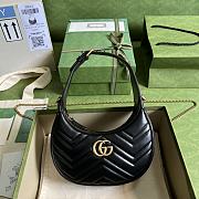 Gucci GG Marmont Half-Moon-Shaped Mini Bag Black 21.5x11x5 cm - 1