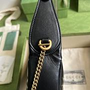 Gucci GG Marmont Half-Moon-Shaped Mini Bag Black 21.5x11x5 cm - 5