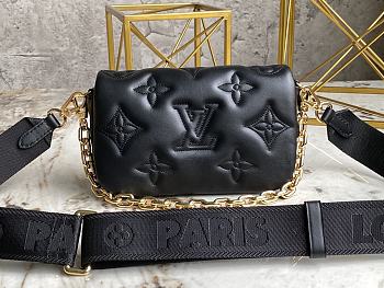 Louis Vuitton Wallet on Strap Bubblegram Black M81398