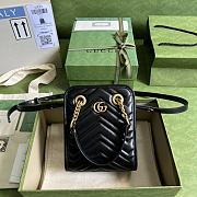 Gucci Marmont Matelassé Mini Bag Black 696123  - 1