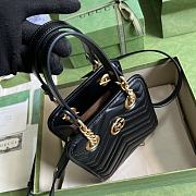 Gucci Marmont Matelassé Mini Bag Black 696123  - 5