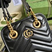 Gucci Marmont Matelassé Mini Bag Black 696123  - 2