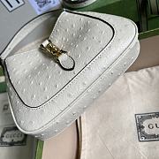 Gucci Jackie 1961 Mini Ostrich Bag In White 637091 - 3