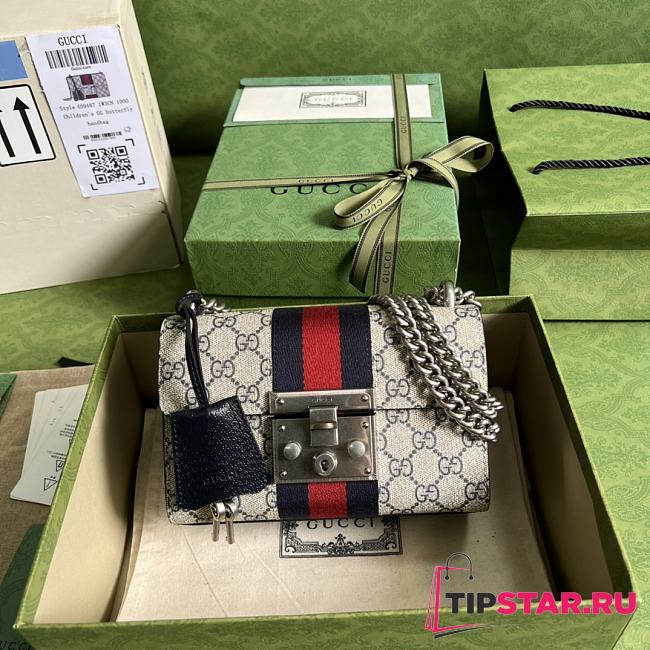 Gucci Padlock Small Shoulder Bag Blue 409487 - 1