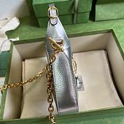 Gucci Jackie 1961 Lamé Mini Bag Silver ‎675799 - 3