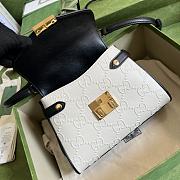 Gucci Small GG Top Handle Bag  White ‎675791 - 5