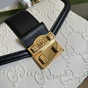Gucci Small GG Top Handle Bag  White ‎675791 - 6