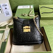 Gucci Small GG Shoulder Bag Black 675788 Size 25x21x9 cm - 1