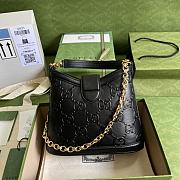 Gucci Small GG Shoulder Bag Black 675788 Size 25x21x9 cm - 4