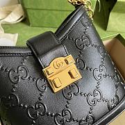 Gucci Small GG Shoulder Bag Black 675788 Size 25x21x9 cm - 3