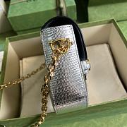 Gucci Horsebit 1955 Lizard Mini Bag Sliver - 2