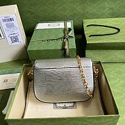 Gucci Horsebit 1955 Lizard Mini Bag Sliver - 4