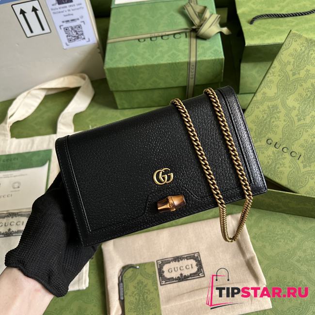 Gucci Diana Mini Bag With Bamboo Black - 1