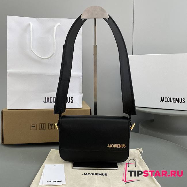 Jacoquemus Acquemus Le Carinu Small Square Bag Leather Black - 1