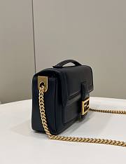 Fendi Women Baguette Chain Black Nappa Leather Bag - 5