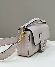 Fendi Baguette White Full Grain Leather - 5