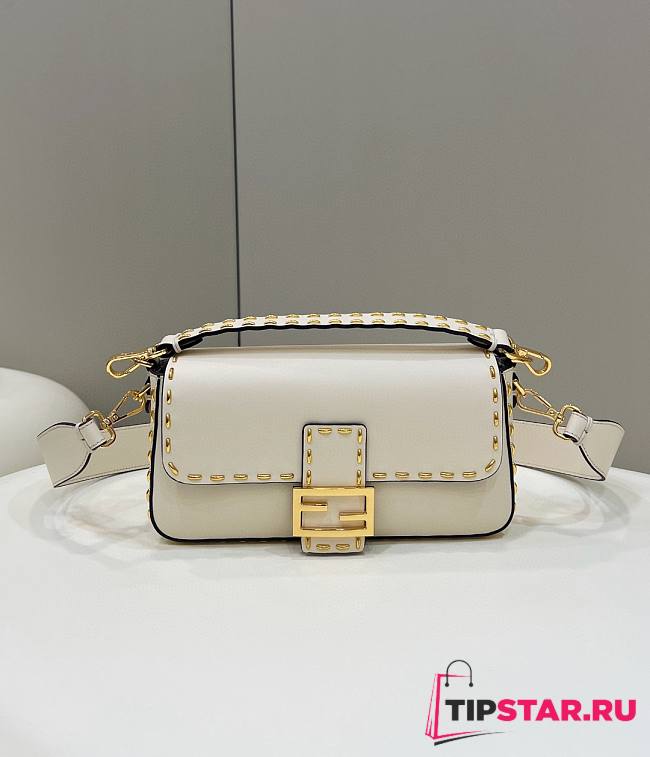 Fendi Baguette White Smooth Leather  - 1