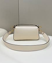 Fendi Baguette White Smooth Leather  - 5