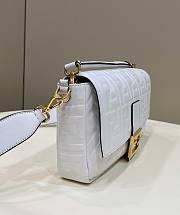 Fendi Baguette Large White Leather Bag - 5