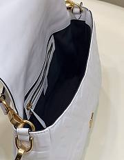 Fendi Baguette Large White Leather Bag 33x18x5.5cm - 5