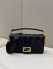 Fendi Baguette Large Black Leather Bag - 1