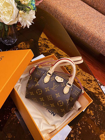 Louis Vuitton Nano Turenne Handbag Brown Size 17x11x6 cm