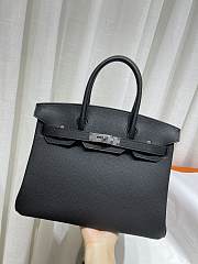 Hermes Togo Black Leather Silver Hardware 30  - 1