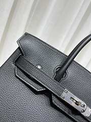 Hermes Togo Black Leather Silver Hardware 30  - 3