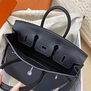 Hermes Birkin Black Swift Silver Hardware 25cm - 5