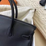 Hermes Birkin Black Swift Silver Hardware 25cm - 3